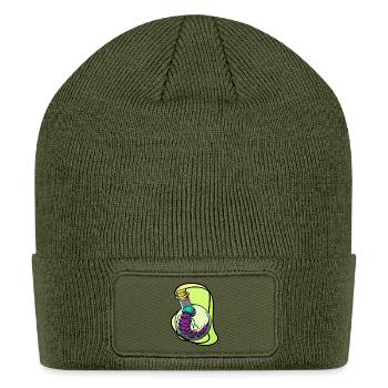 Neon Brain Bottle - Patch Beanie - olive - Front