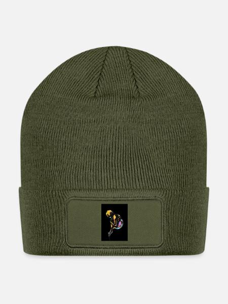 Cosmic Melt Figure - Patch Beanie - olive