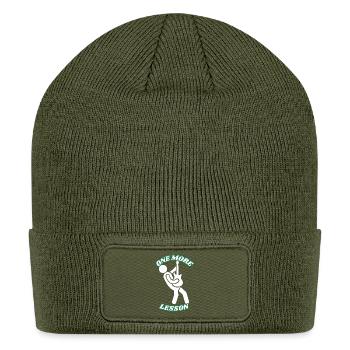 One_More_Lesson_-1- - Patch Beanie - olive - Front