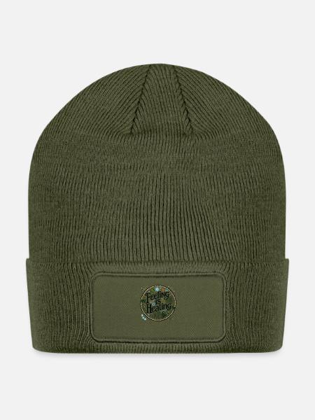 Feeling is Healing - Patch Beanie - olive
