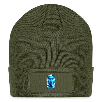 Futuristic Water-Alien Portrait - Patch Beanie - olive - Front
