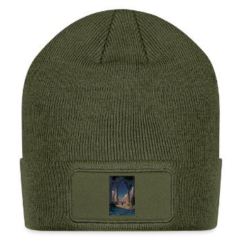 Moonlit Ruins Archway Journey - Patch Beanie - olive - Front