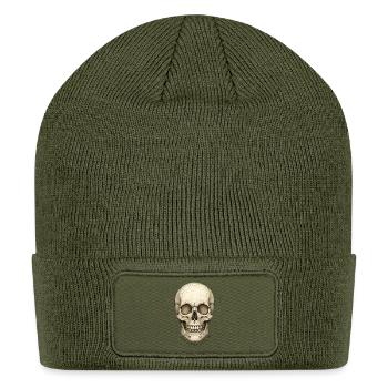 Each Journey Defines Us - Topographic Map Contour  - Patch Beanie - olive - Front
