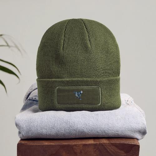 Silver Blue Jay Open Wing Perch - Patch Beanie