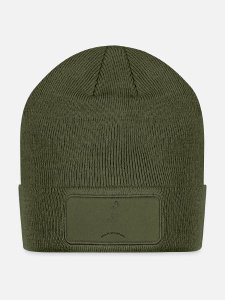 Minimalist Wildflower - Grow At Your Own Pace - Patch Beanie - olive