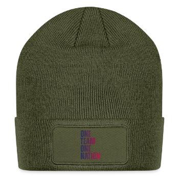 One Team One Nation - Patch Beanie - olive - Front