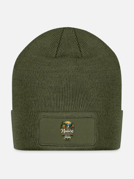 Nature Never Goes Out of Style - Patch Beanie - olive