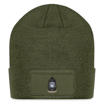 Gothic Lantern Butterfly Art – Lies in the Shadows - Patch Beanie - olive - Front