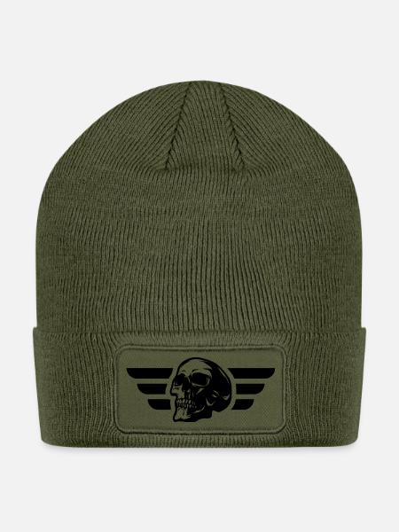 Awaiting design details - Patch Beanie - olive