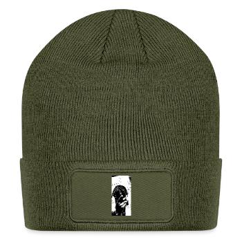 Braided Silence Portrait Mono - Patch Beanie - olive - Front