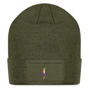 Smoke Spectrum - Patch Beanie - olive - Front