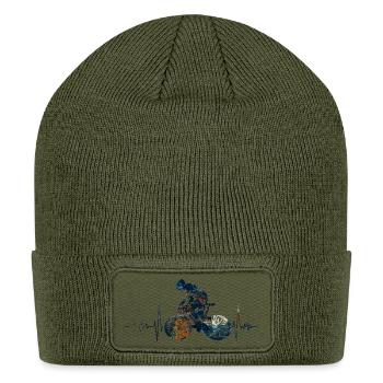 Cosmic Cyclist Earthlight - Patch Beanie - olive - Front