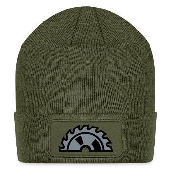 Circular Saw Blade Half Logo - Patch Beanie - olive - Front