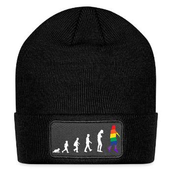 Evolution to Born to Be Trans Silhouette Design - Patch Beanie - black - Front