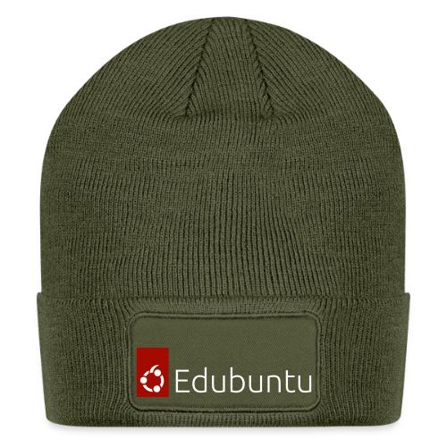Edubuntu Logo 2023 - White - Patch Beanie