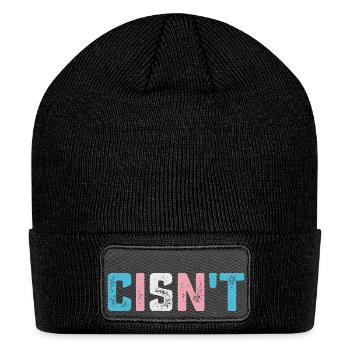 Transgender Pride Cisn't LGBTQ Trans Flag Funny - Patch Beanie - black - Front