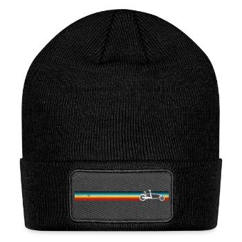 Cargo bike retro - Patch Beanie - black - Front