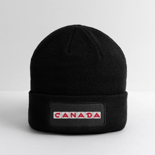Canada, red letters on white background - Patch Beanie