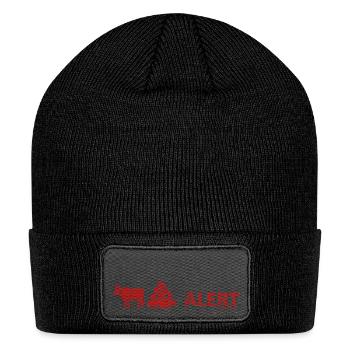 RED BS ALERT !!! - Patch Beanie - black - Front