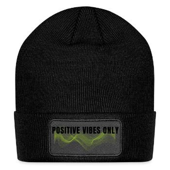Positive vibes only - Patch Beanie - black - Front