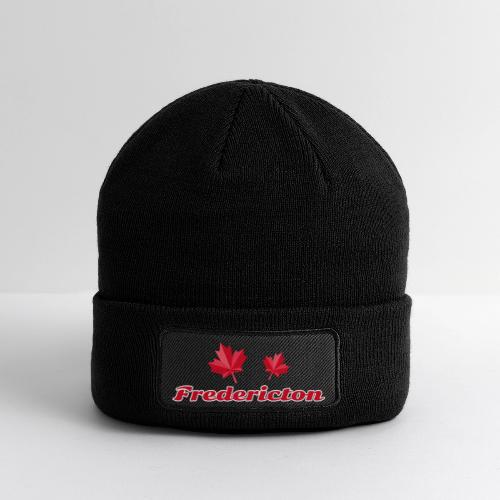 Fredericton with two red maple leaves - Patch Beanie