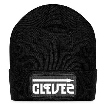 Clever Stupid Mirror Text - Patch Beanie - black - Front