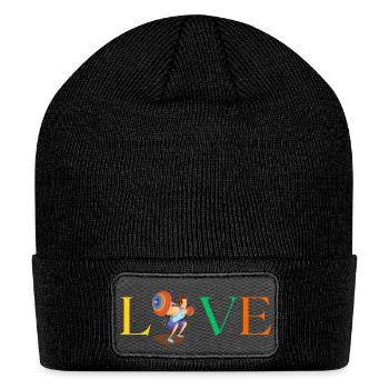 Love Powerlifting - Patch Beanie - black - Front