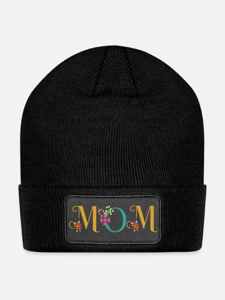 Mom - Patch Beanie - black