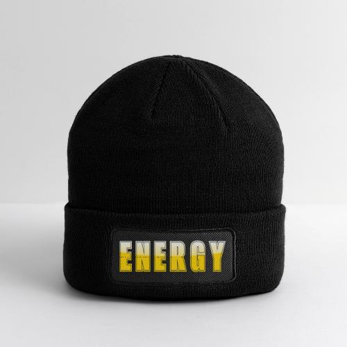 ENERGY Electric Yellow Power Word Design - Patch Beanie