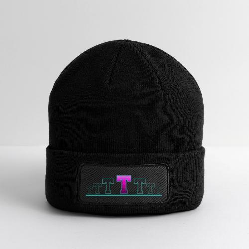 Letter T – Capital Varsity Alphabet Monogram - Patch Beanie