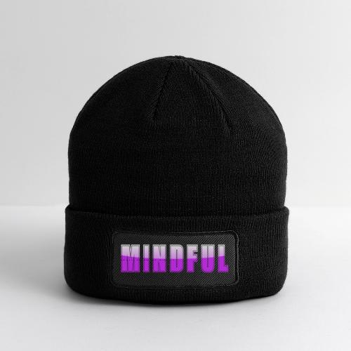 Mindful Typography Minimalist Design - Patch Beanie