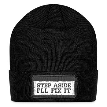Step Aside I'll Fix It for Fixing Repairman Repair - Patch Beanie - black - Front