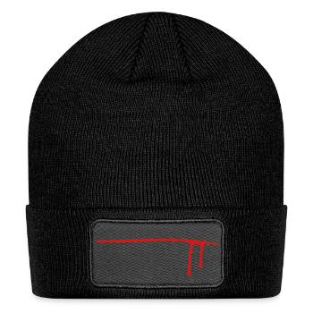 Knife Cut - Patch Beanie - black - Front