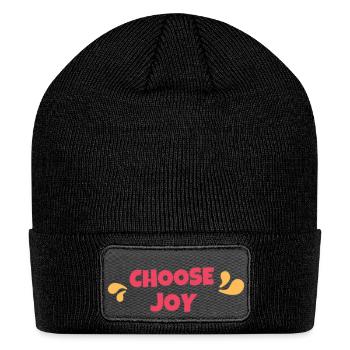 Choose joy - Patch Beanie - black - Front