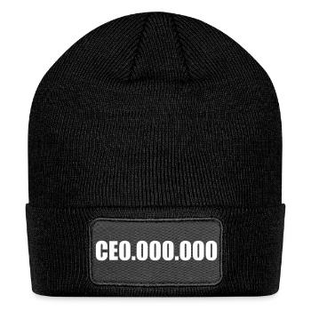 Funny Entrepreneur CEO CE0 000 000 - Patch Beanie - black - Front