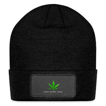 just smoke weed - Patch Beanie - black - Front