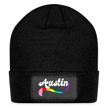 Austin Texas Gay Pride Queer Proud TX Homo queer  - Patch Beanie - black - Front