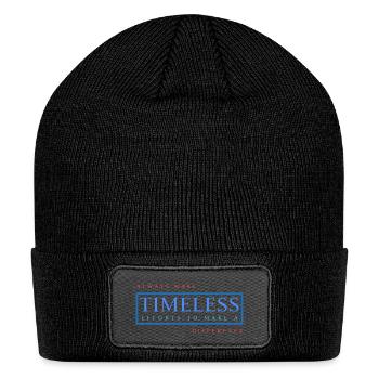 Always make timeless efforts to make a difference - Patch Beanie - black - Front