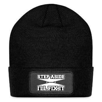Step Aside I'll Fix It for Fixing Repairman Repair - Patch Beanie - black - Front