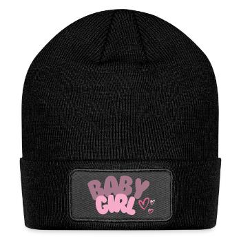 baby girl - Patch Beanie - black - Front