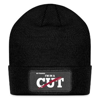 Cutting Season In A Cut Calorie Deficit Cutting - Patch Beanie - black - Front
