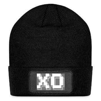 XO Pixel Art Tech - Patch Beanie - black - Front