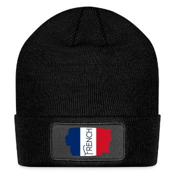 T shirt screen printing with a brush design new - Patch Beanie - black - Front