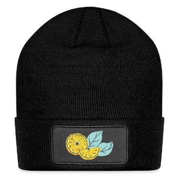 Lemon Slices - Patch Beanie - black - Front