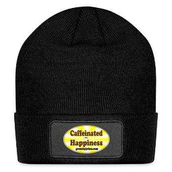 Grouchy John Caffeinated Happiness Oval - Patch Beanie - black - Front