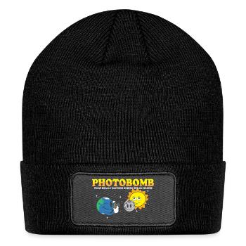 Total Solar Eclipse 2024 Totality Photobomb Sun - Patch Beanie - black - Front