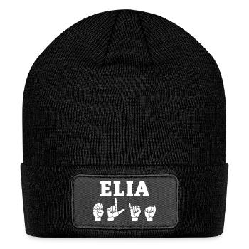 Personalized language Teacher Sleeve - Patch Beanie - black - Front