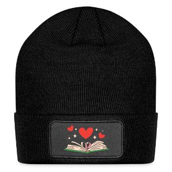 Clothing Gift Valentines Sleeve - Patch Beanie - black - Front