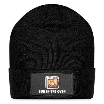 Expecting Mother Bun In The Oven Funny Pregnancy - Patch Beanie - black - Front