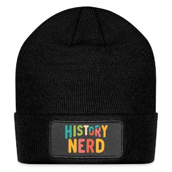 History Nerd - Funny History - Patch Beanie - black - Front
